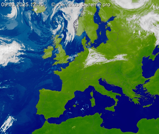 Oblačnost Evropa