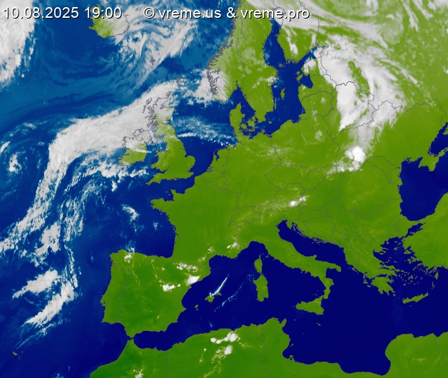 Oblačnost Evropa