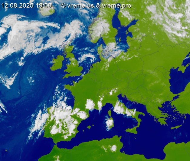 Oblačnost Evropa