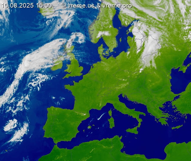 Oblačnost Evropa