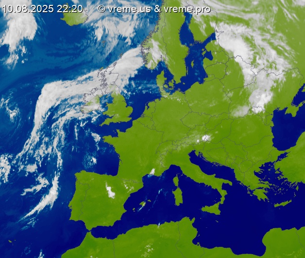 Oblačnost Evropa