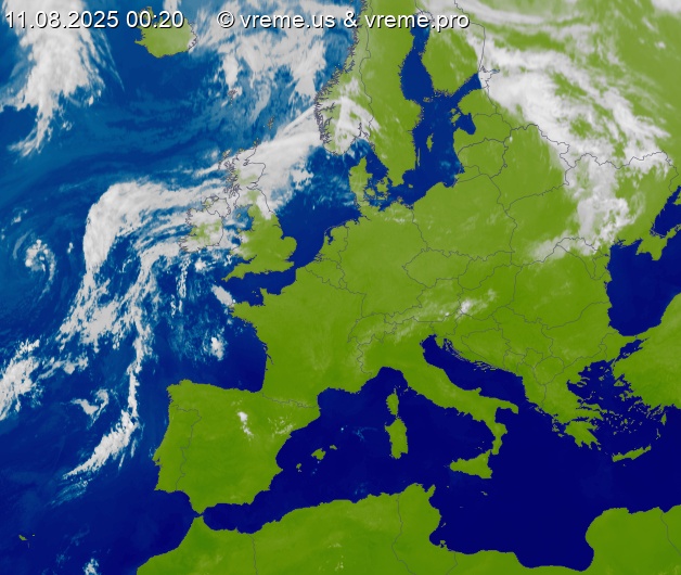 Oblačnost Evropa