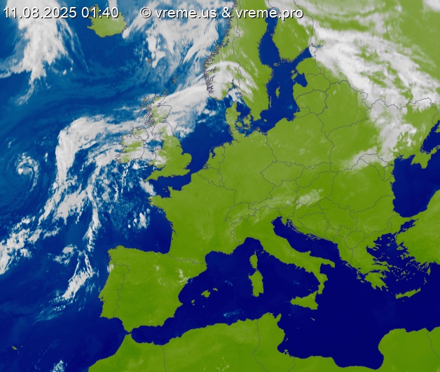 Oblačnost Evropa