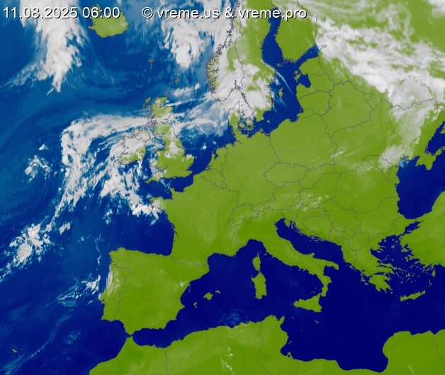 Oblačnost Evropa