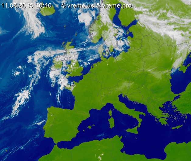 Oblačnost Evropa