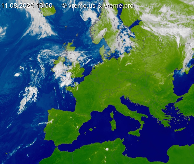 Oblačnost Evropa