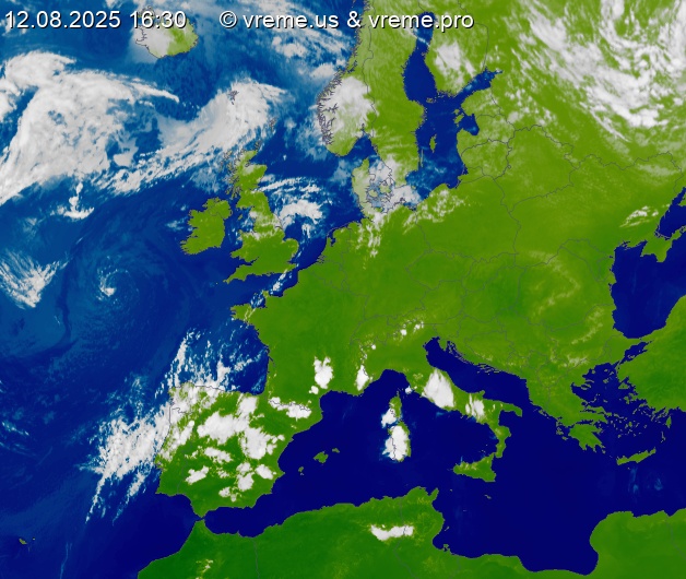 Oblačnost Evropa