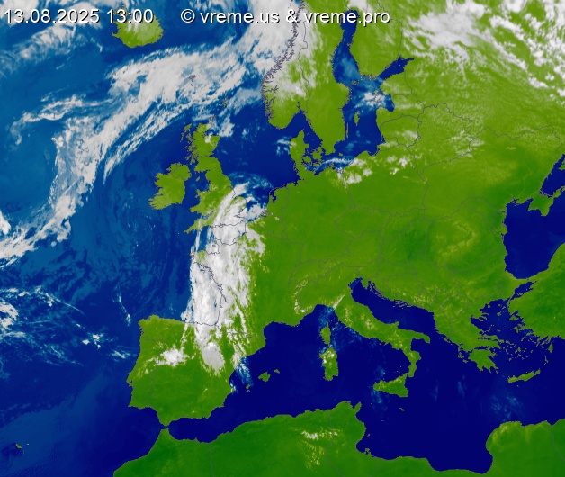 Oblačnost Evropa