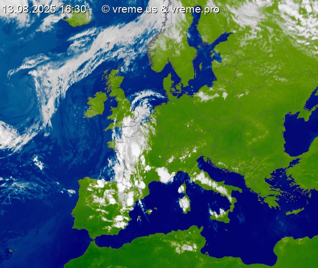 Oblačnost Evropa