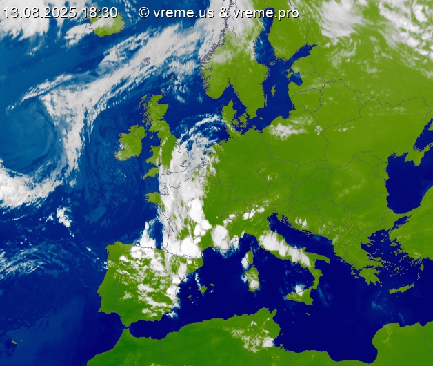 Oblačnost Evropa