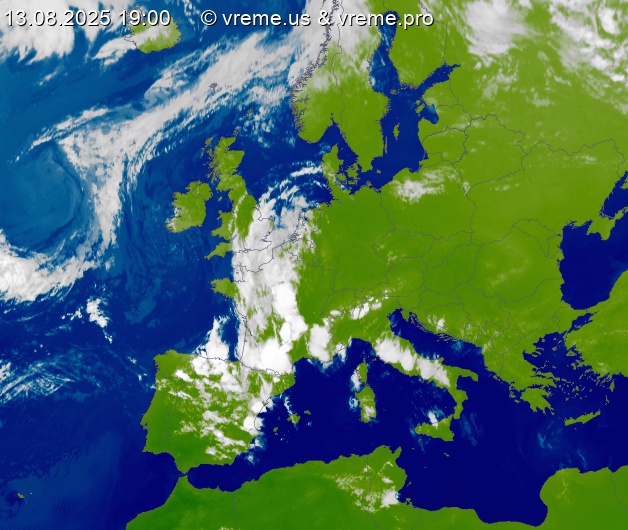 Oblačnost Evropa