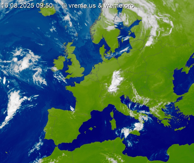 Oblačnost Evropa