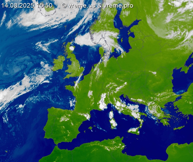 Oblačnost Evropa