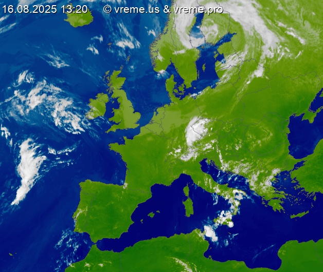 Oblačnost Evropa