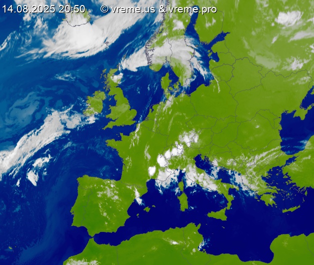 Oblačnost Evropa