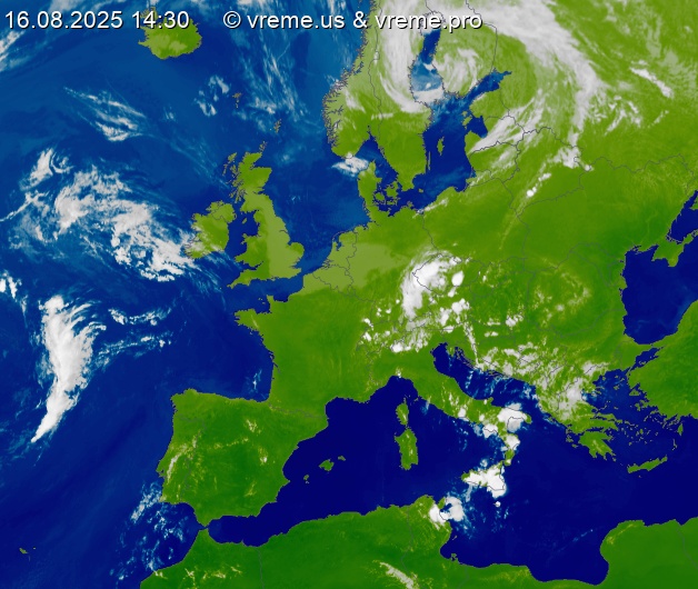 Oblačnost Evropa