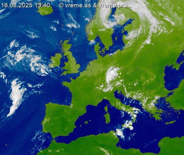 Oblačnost Evropa