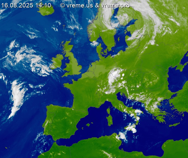 Oblačnost Evropa