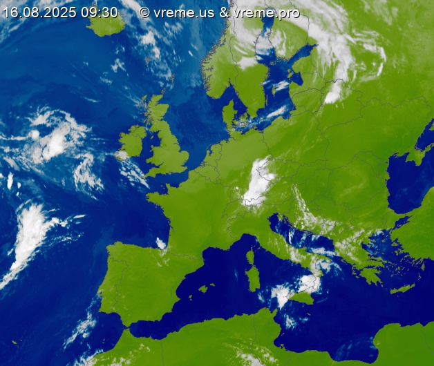 Oblačnost Evropa