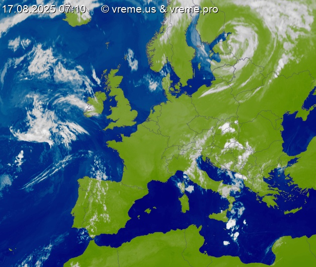 Oblačnost Evropa