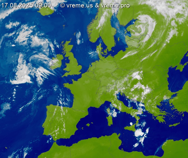Oblačnost Evropa