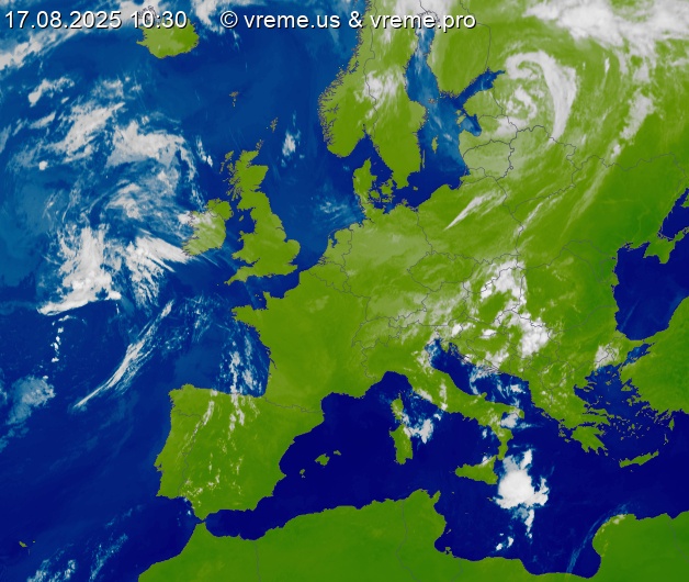 Oblačnost Evropa