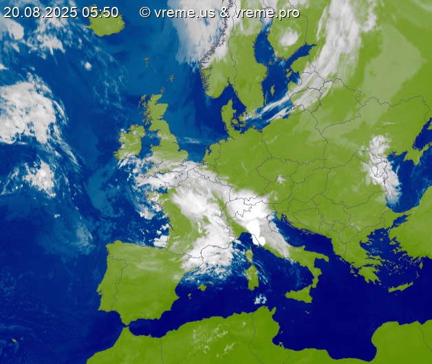 Oblačnost Evropa