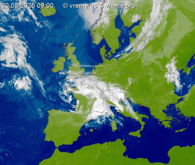 Oblačnost Evropa
