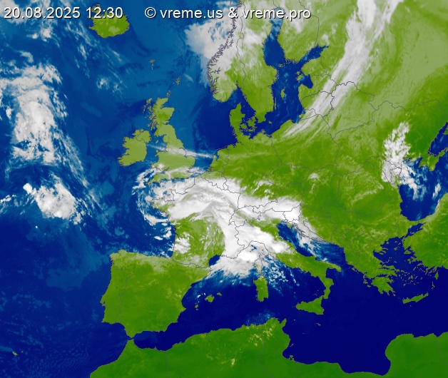 Oblačnost Evropa