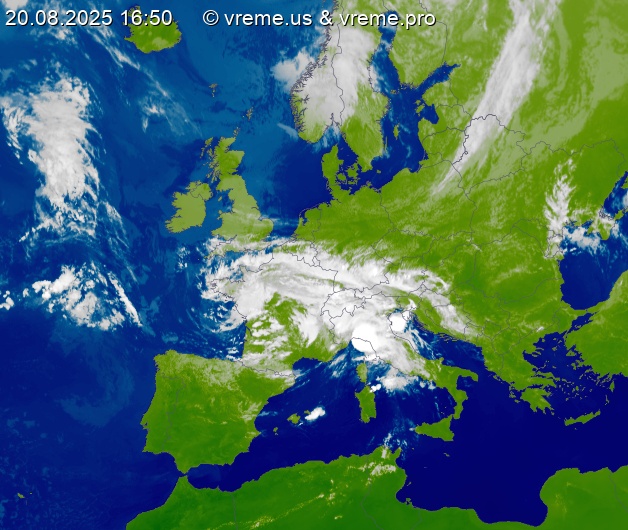 Oblačnost Evropa