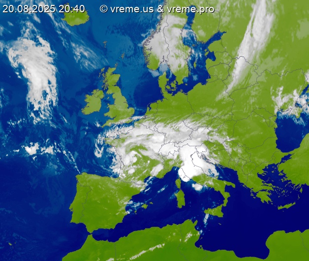 Oblačnost Evropa