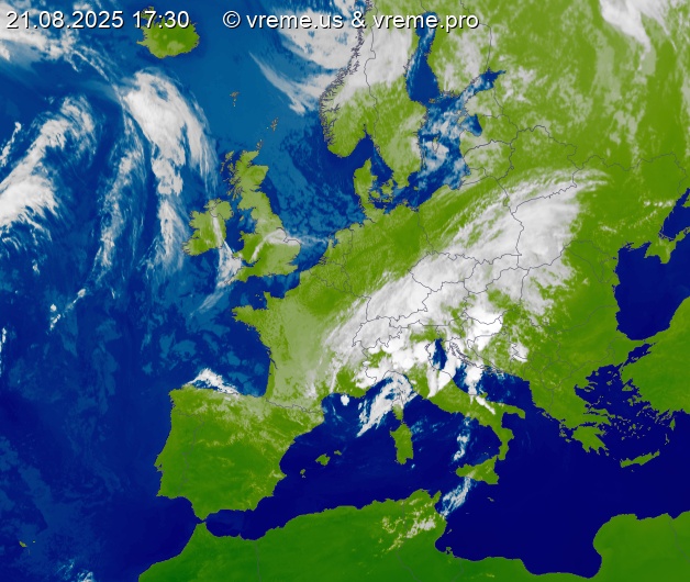 Oblačnost Evropa
