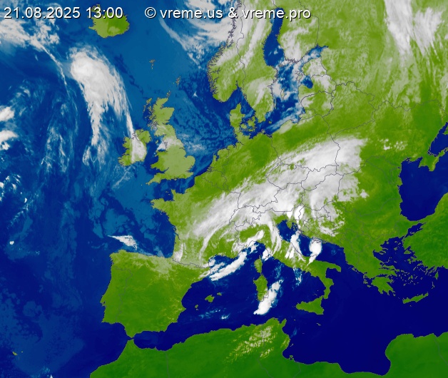 Oblačnost Evropa