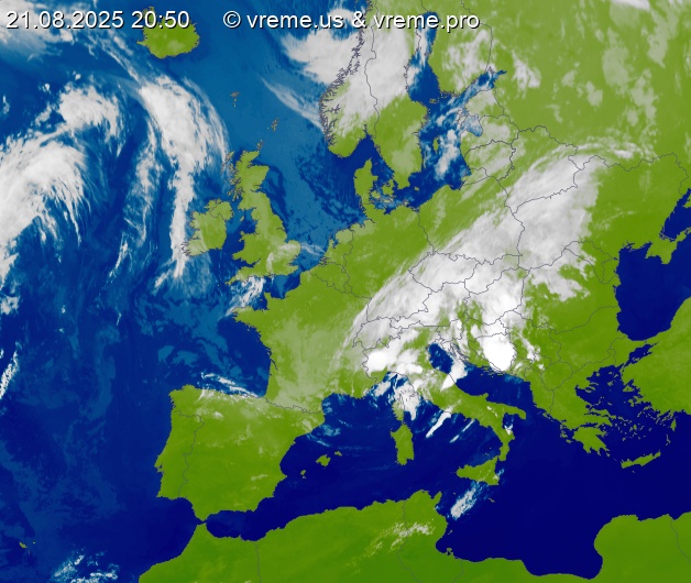 Oblačnost Evropa