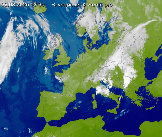 Oblačnost Evropa