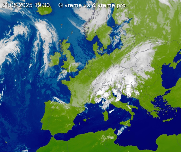 Oblačnost Evropa