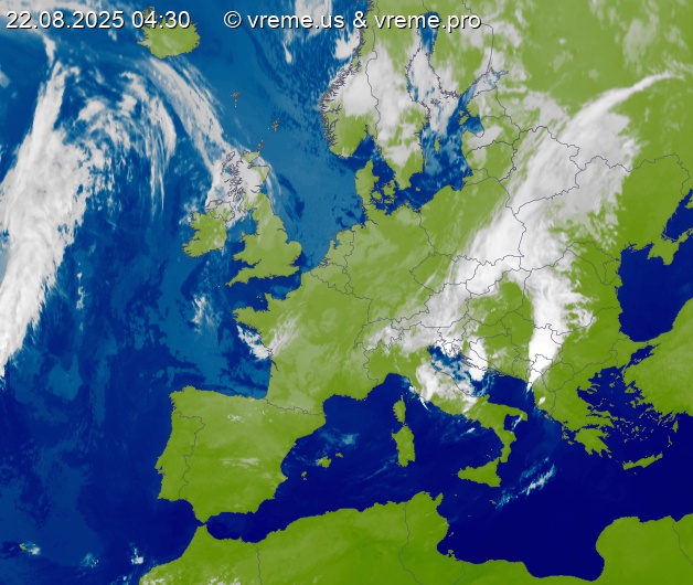 Oblačnost Evropa