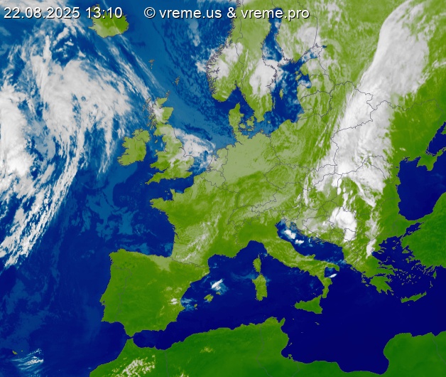 Oblačnost Evropa
