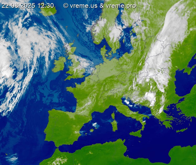 Oblačnost Evropa