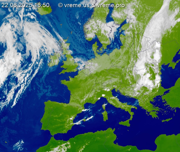 Oblačnost Evropa