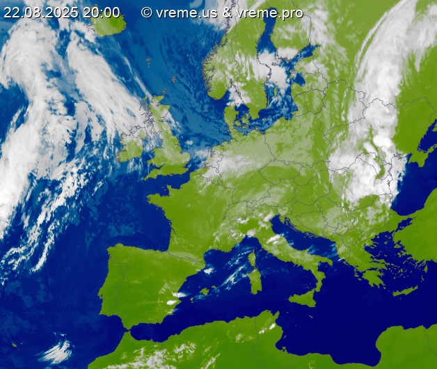 Oblačnost Evropa