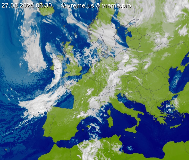 Oblačnost Evropa