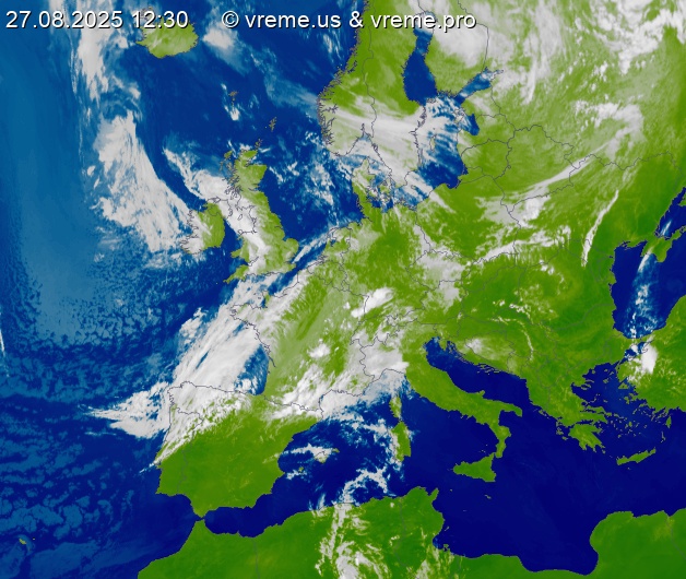 Oblačnost Evropa