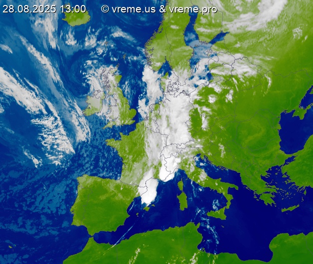 Oblačnost Evropa