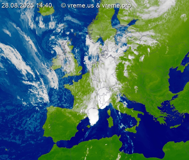 Oblačnost Evropa