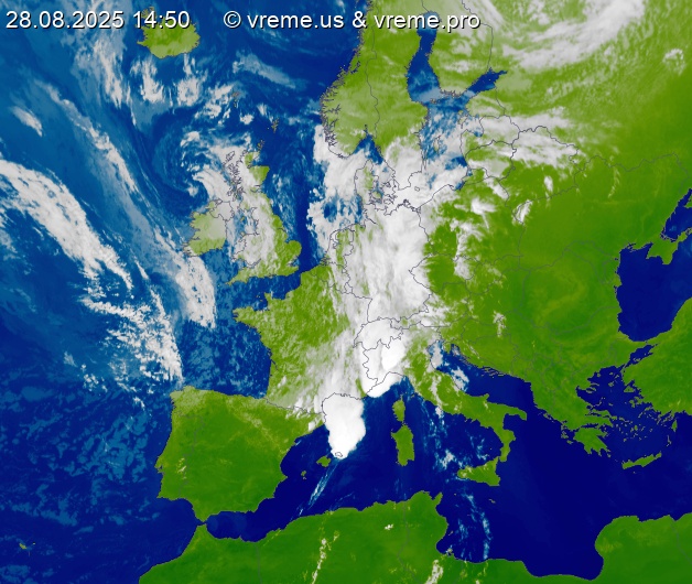 Oblačnost Evropa