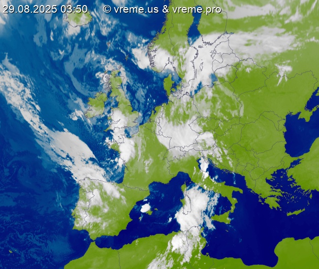 Oblačnost Evropa