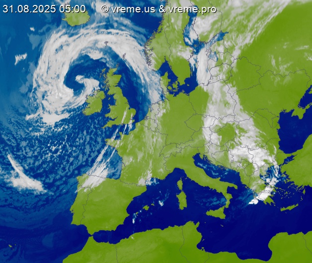 Oblačnost Evropa