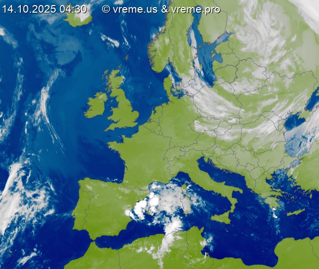 Oblačnost Evropa