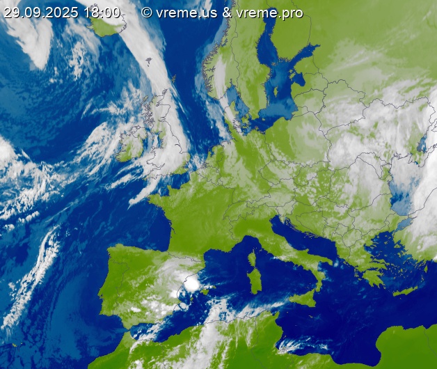 Oblačnost Evropa